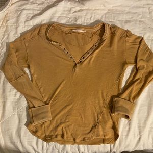 Free People Mustard Top